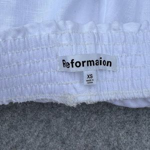 Reformation white shorts xs